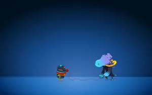 Weird Animals In Blue Wallpaper