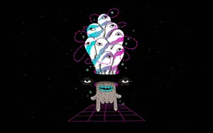 Weird Pfp Of Doodles On Outer Space Wallpaper