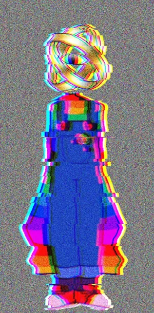 Weirdcore Pfp Of Floating Rings Wallpaper