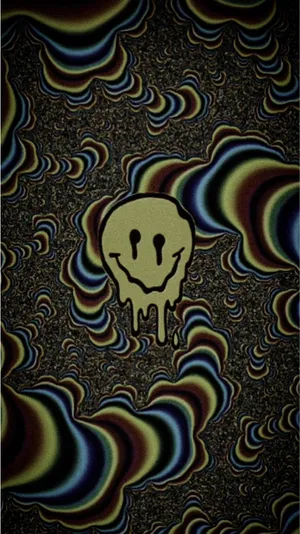 Weirdcore Pfp Of Melting Smiley Face Wallpaper
