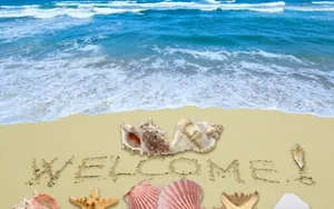 Welcome Summer On Beach Wallpaper