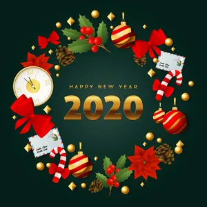 Welcome The Fresh Start Of 2020 With A Wish For A Happy New Year! Wallpaper