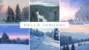 Welcome The Start Of The New Year With Hello January Wallpaper