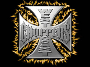 West Coast Choppers Fiery Logo Wallpaper