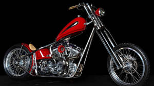 West Coast Choppers Red Chopper Wallpaper