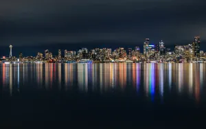 West Seattle Skyline Night Wallpaper