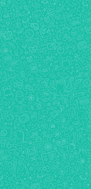 Whatsapp Chat Doodle Patterns Wallpaper