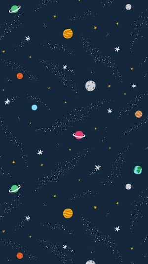 Whimsical Space Pattern Wallpaper