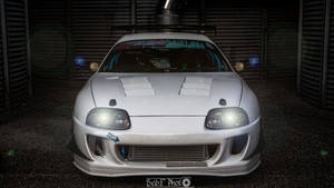 White 1998 Toyota Supra Mk4 Front View Wallpaper