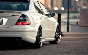 White 2008 Mercedes Benz Car E-class Wallpaper