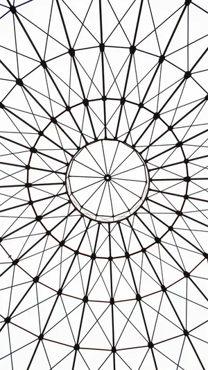 White Abstract Gasometer Structure Wallpaper