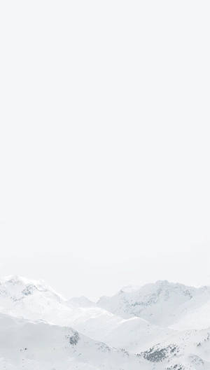 White Aesthetic Iphone Mountains Wallpaper