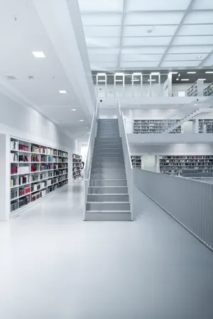 White Aesthetic Library Wallpaper