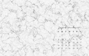 White Aesthetic Marble Calendar Wallpaper