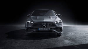 White Amg In Dark Area Wallpaper