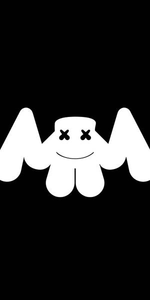 White And Black Marshmello With Arms Wallpaper