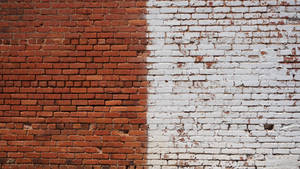 White And Brown Brick Wall Wallpaper