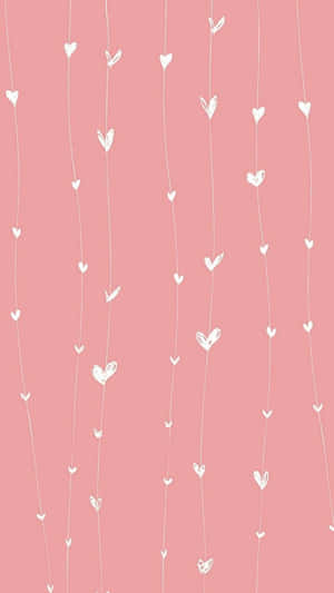 White And Pink Hearts Iphone Wallpaper