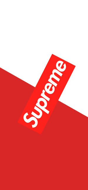 White And Red Supreme Split Wallpaper