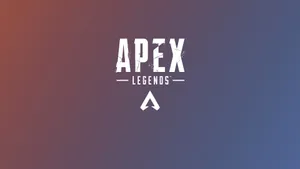 White Apex Legends Logo With Text Wallpaper