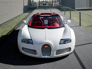 White Bugatti Veyron Front Iphone Wallpaper