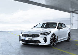 White Car Kia Stinger Gt, 2017 Wallpaper And Image Wallpaper