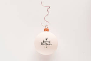 White Christmas Ornament Wallpaper