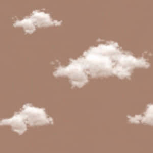 White Clouds Brown Aesthetic Wallpaper