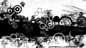 White Curves Contrast Against A Black Backdrop Wallpaper