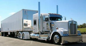 White Custom Kenworth W900 Wallpaper