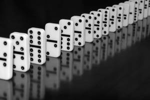 White Domino Reflection Wallpaper