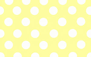 White Dots In Pastel Yellow Wallpaper