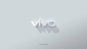 White Embossed Vivo Logo Wallpaper