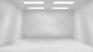 White Empty Room With Four Lights Wallpaper