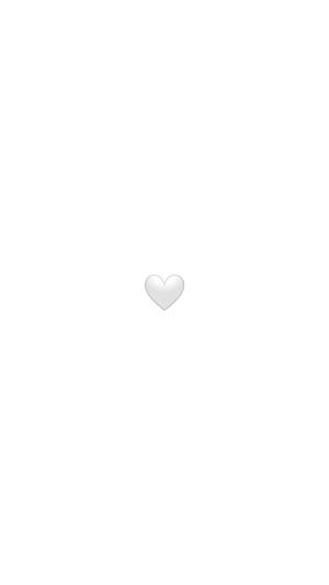 White Heart Emoticon Wallpaper