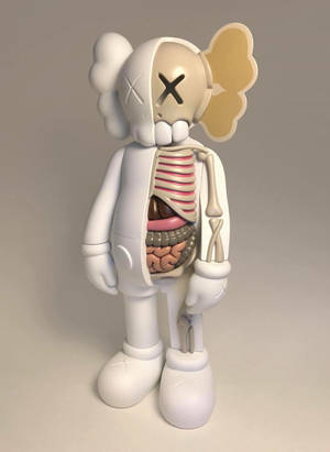 White Kaws Dissected Companion Wallpaper