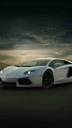 White Lamborghini Gallardo Iphone Wallpaper