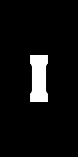 White Letter I Name Black Wallpaper
