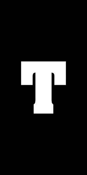 White Letter T Name Black Wallpaper