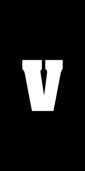 White Letter V Name Black Wallpaper