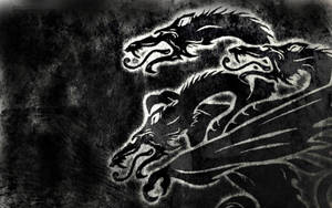 White Line Art House Targaryen Wallpaper