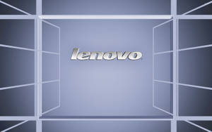 White Lined Squares Lenovo Official Wallpaper