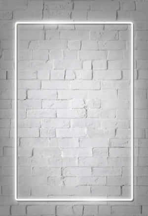 White Neon On Bricked Wall Wallpaper