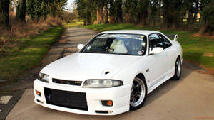 White Nissan Skyline Gtr R33 Wallpaper