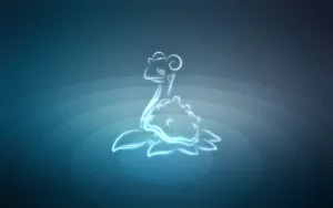 White Outline Lapras Wallpaper