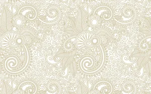 White Paisley Cool Pattern Wallpaper