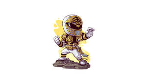 White Power Rangers Chibi Wallpaper