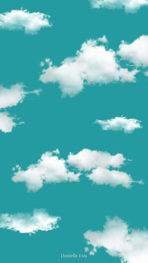White, Puffy Clouds And A Blue Sky Stretching All The Way To The Horizon. Wallpaper