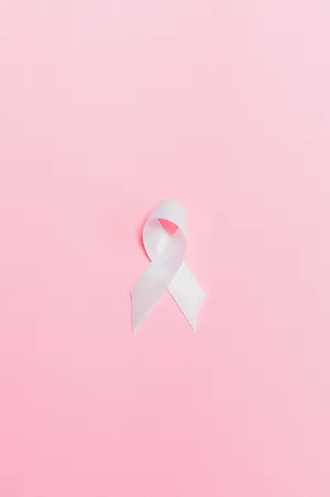 White Ribbon On Pink Background Wallpaper