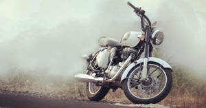 White Royal Enfield Hd Wallpaper